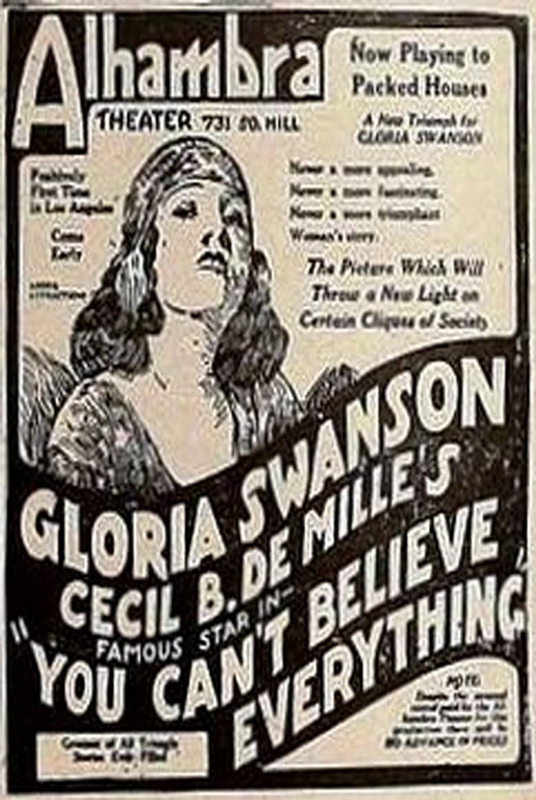 You Can't Believe Everything poster