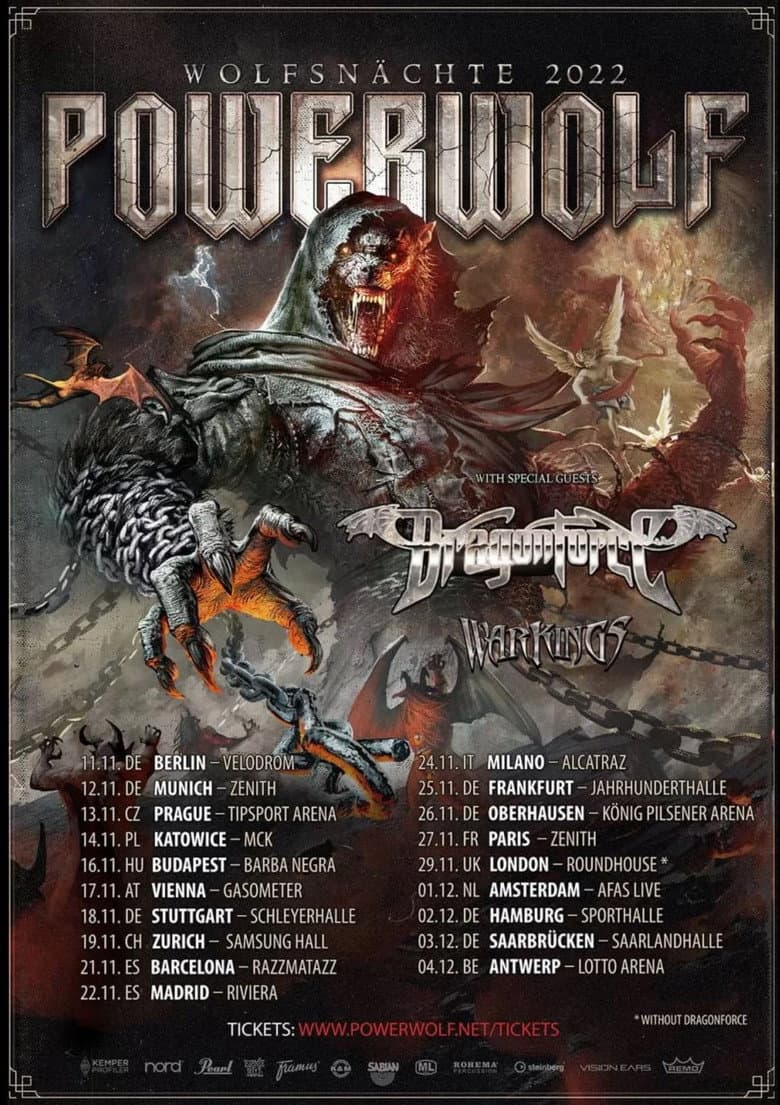 Powerwolf - Live at Oberhausen 2022 poster