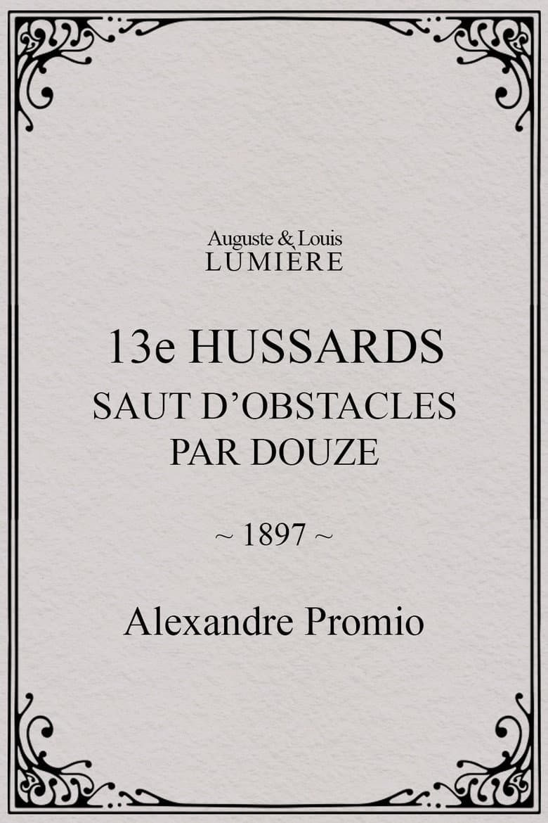 13e hussards : saut d’obstacles par douze poster