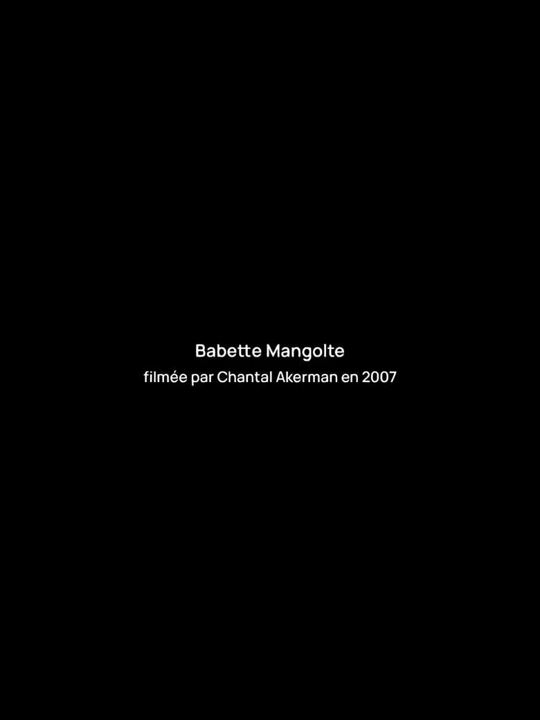 Interview with Babette Mangolte poster