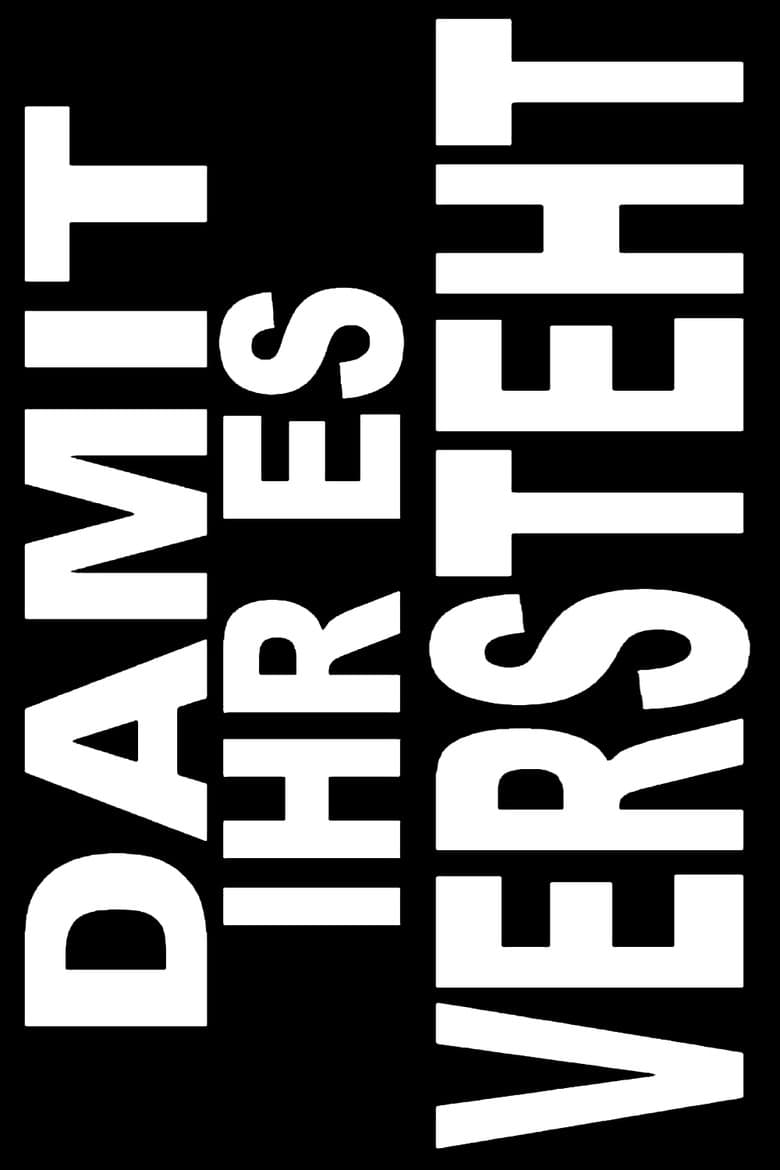 So You Understand poster