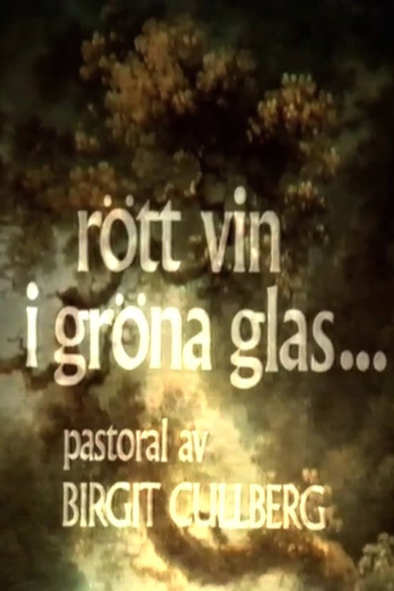 Rött vin i gröna glas poster