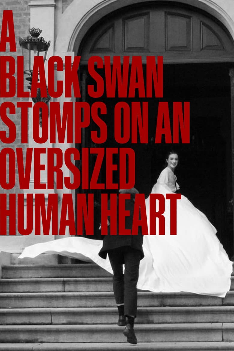 A Black Swan Stomps On An Oversized Human Heart poster