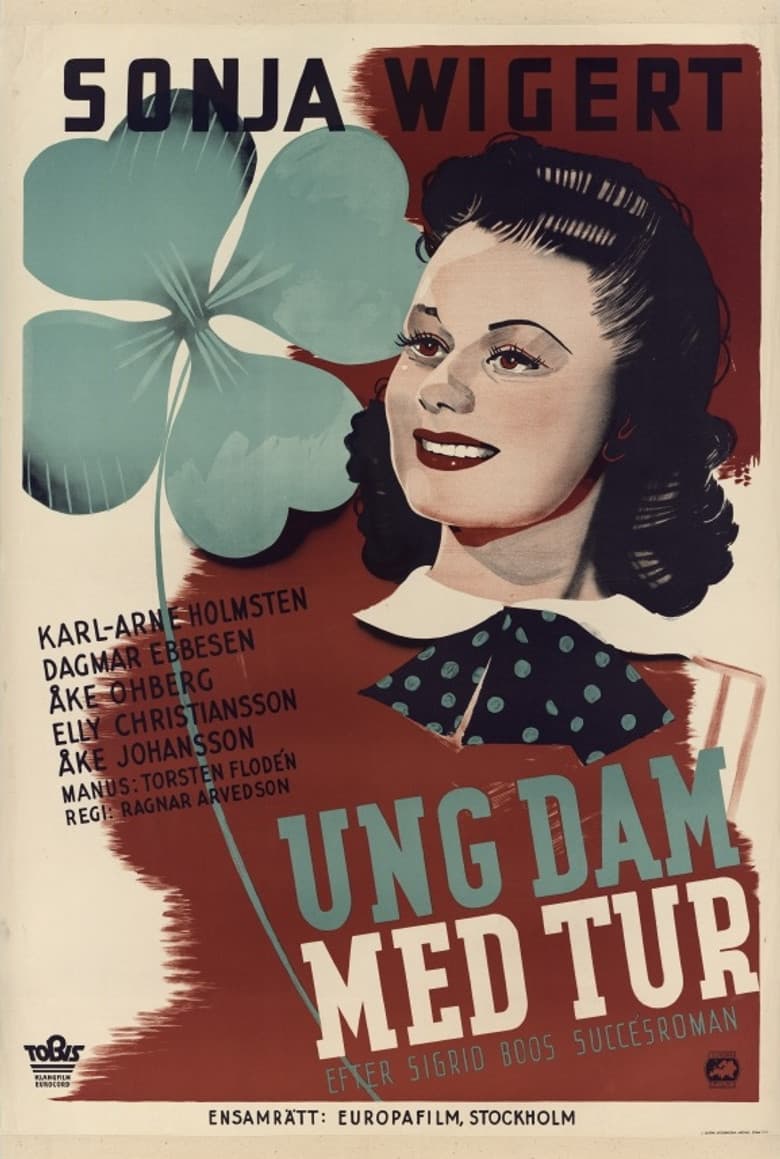 Ung dam med tur poster