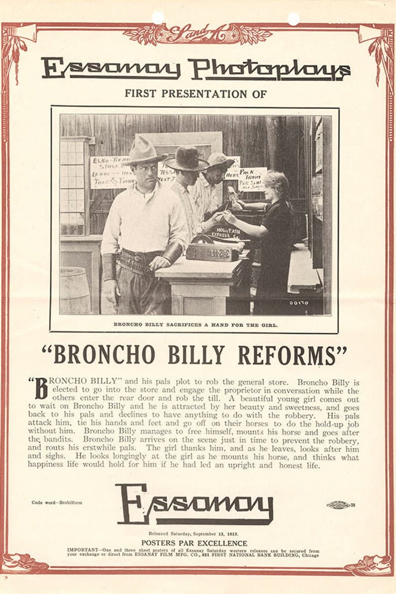 Broncho Billy Reforms poster