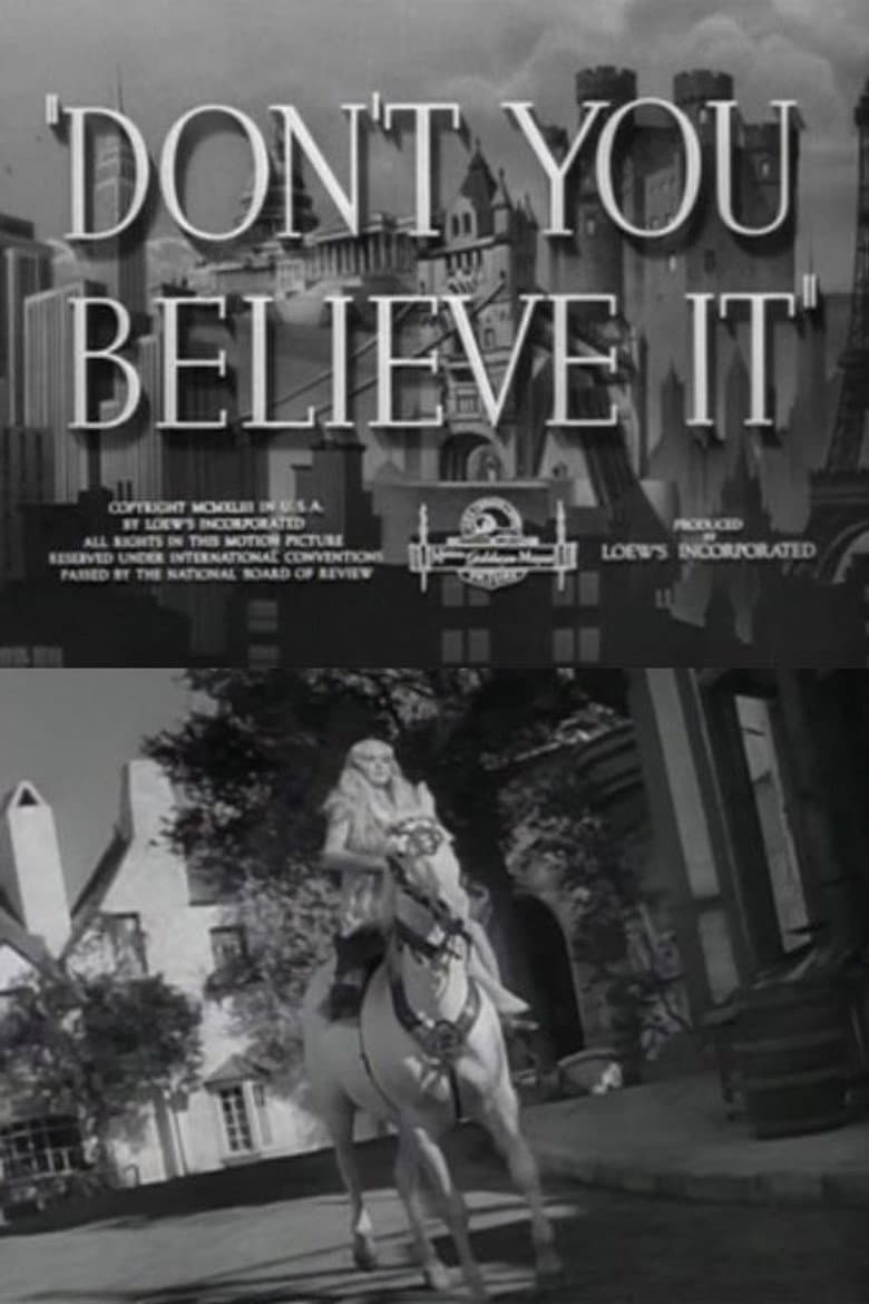 Don't You Believe It poster