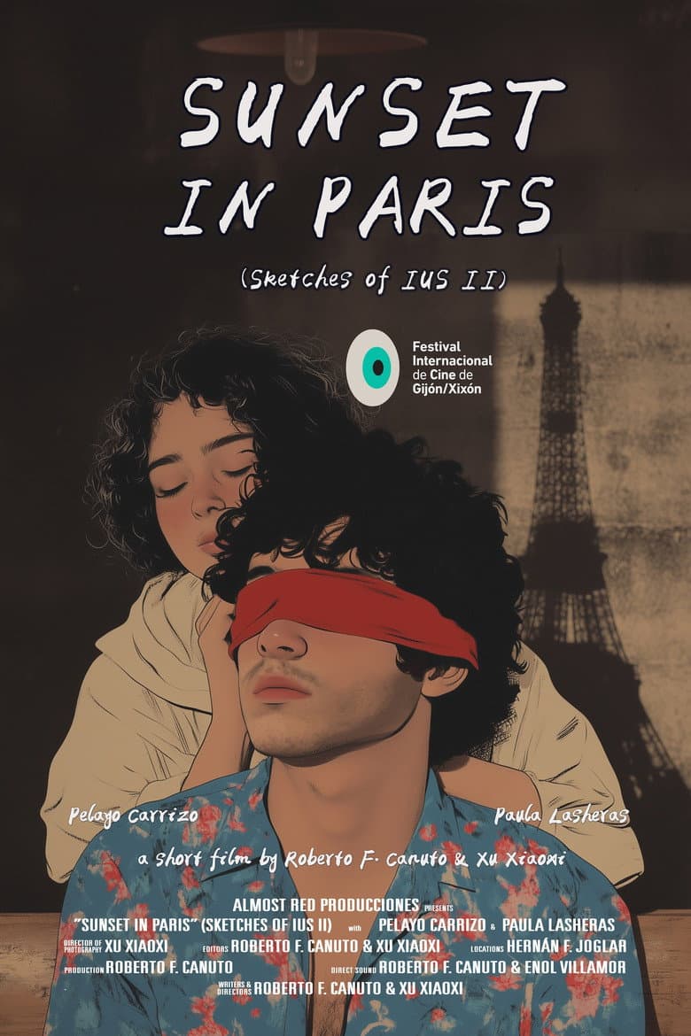 Sunset in Paris poster
