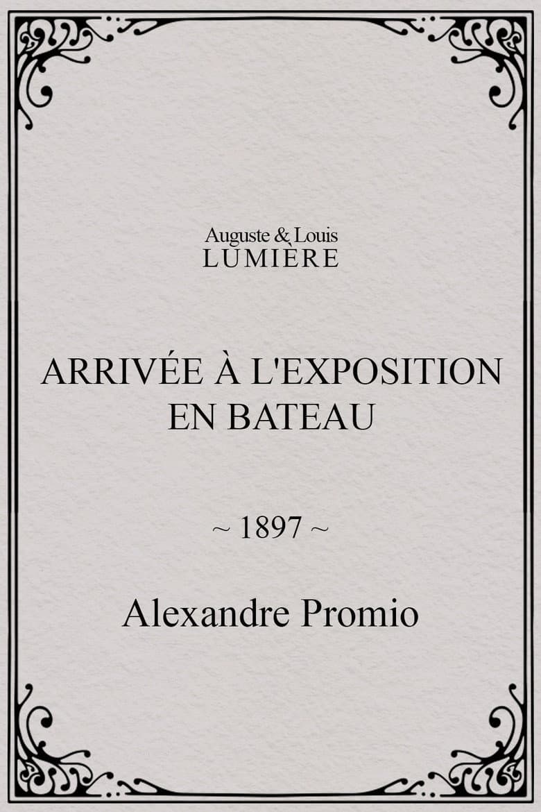Arrivée à l'exposition en bateau poster