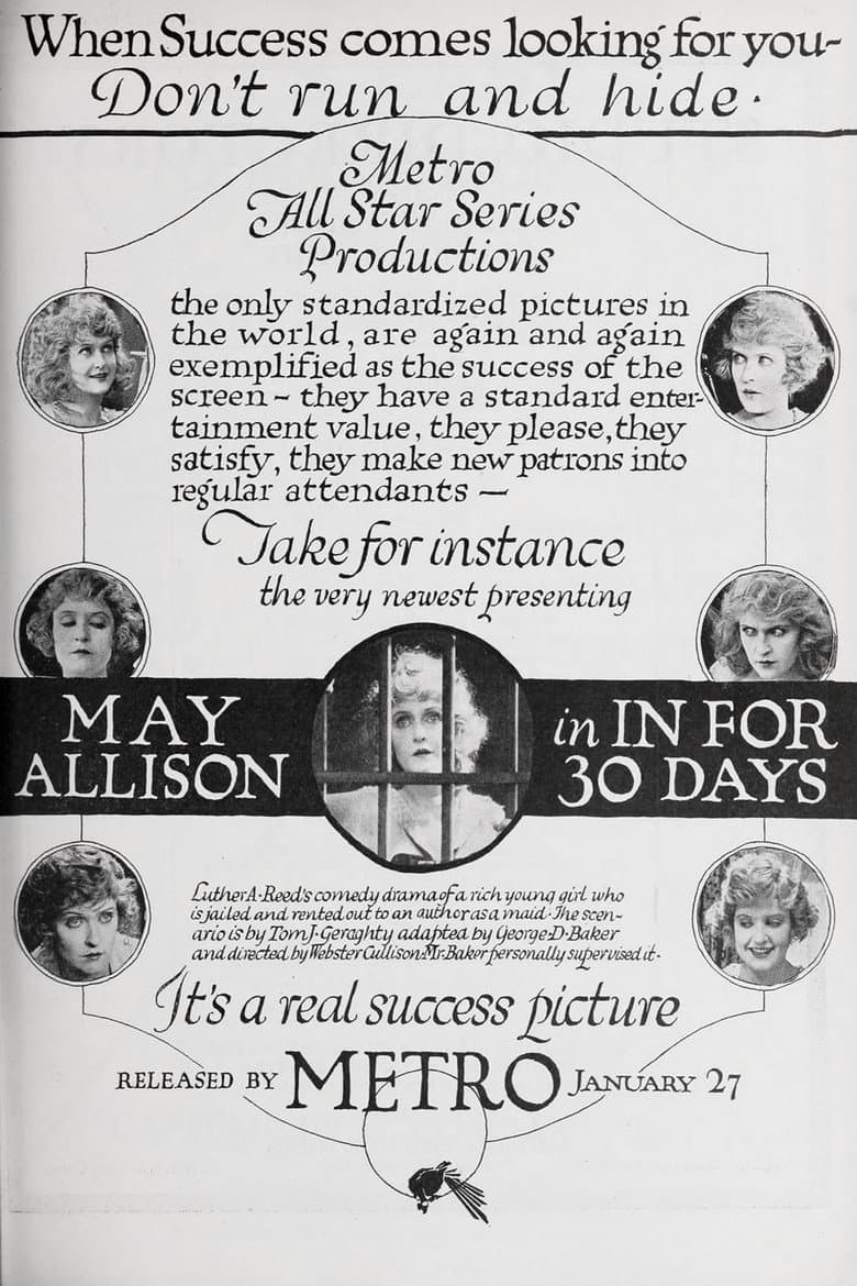 In for Thirty Days poster