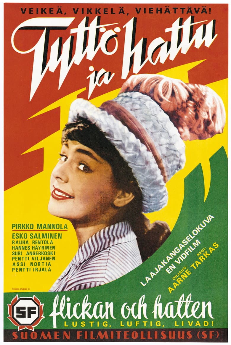 Tyttö ja hattu poster