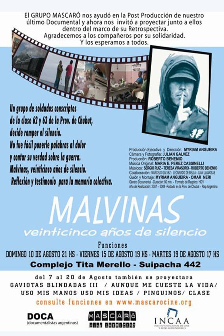 Malvinas. Veinticinco años de silencio poster