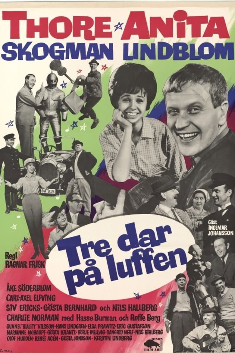 Tre dar på luffen poster