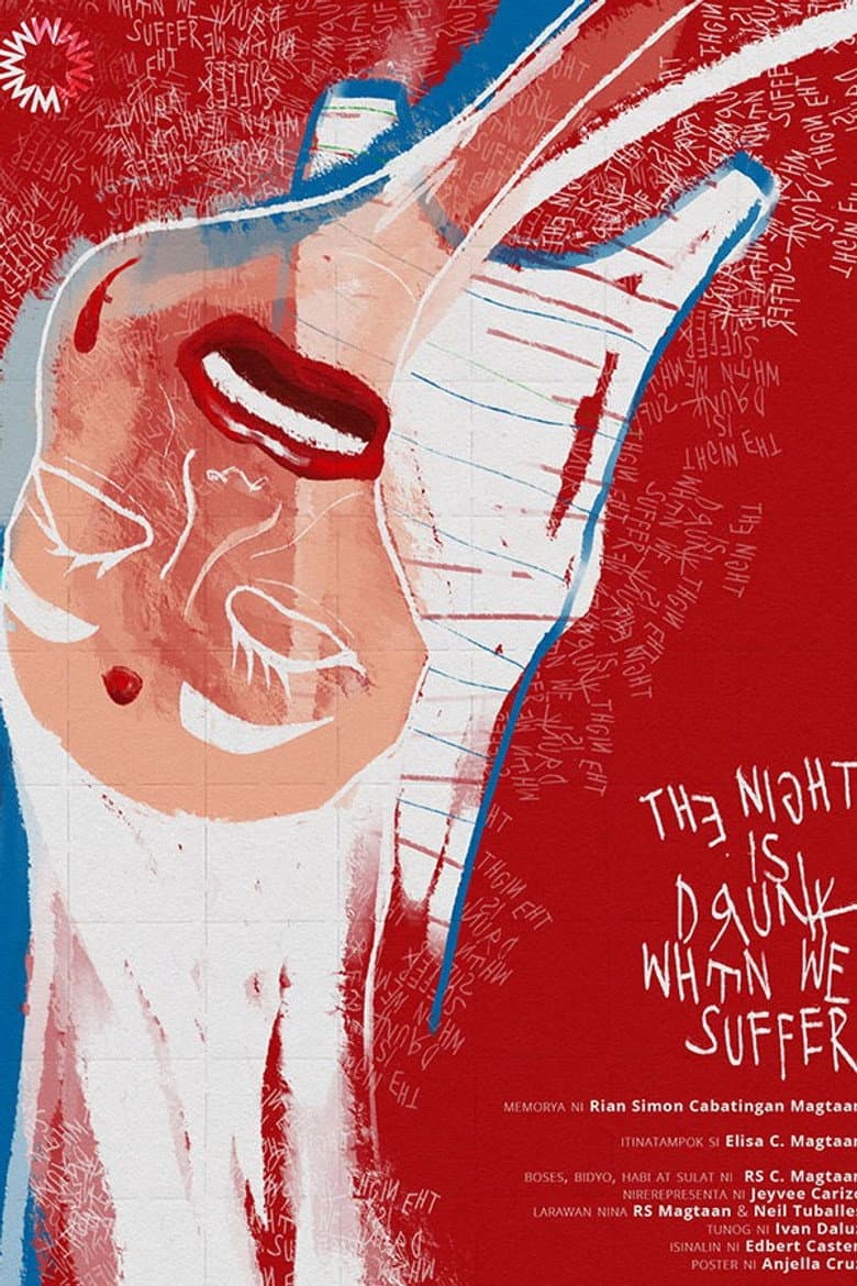 the night is drunk when we suffer poster