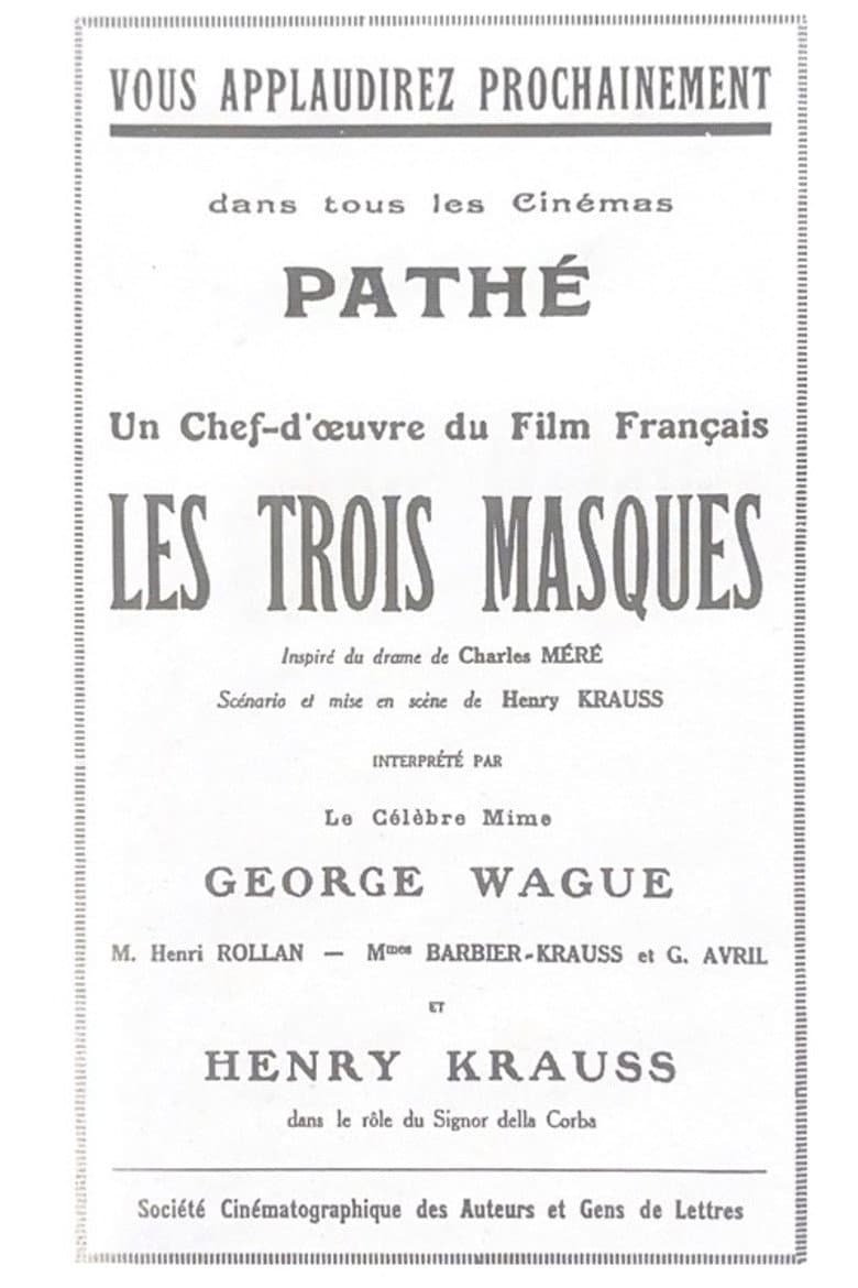 Les Trois masques poster
