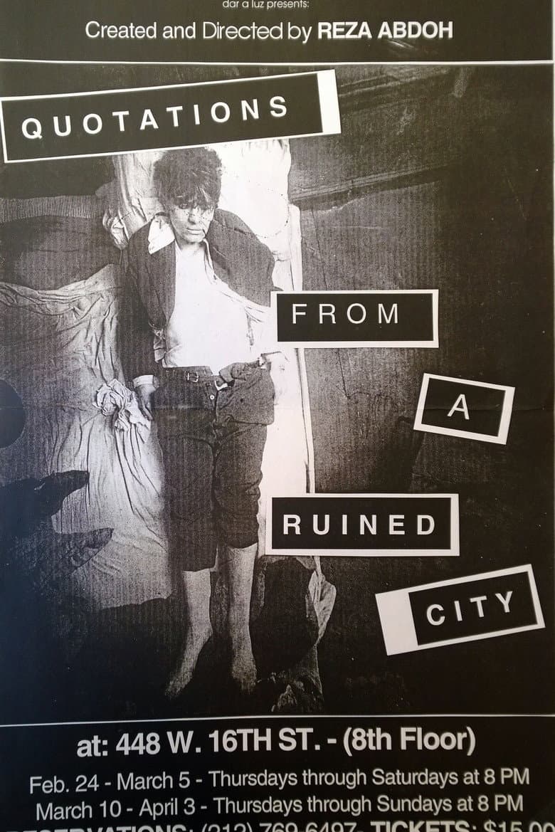 Quotations From a Ruined City poster