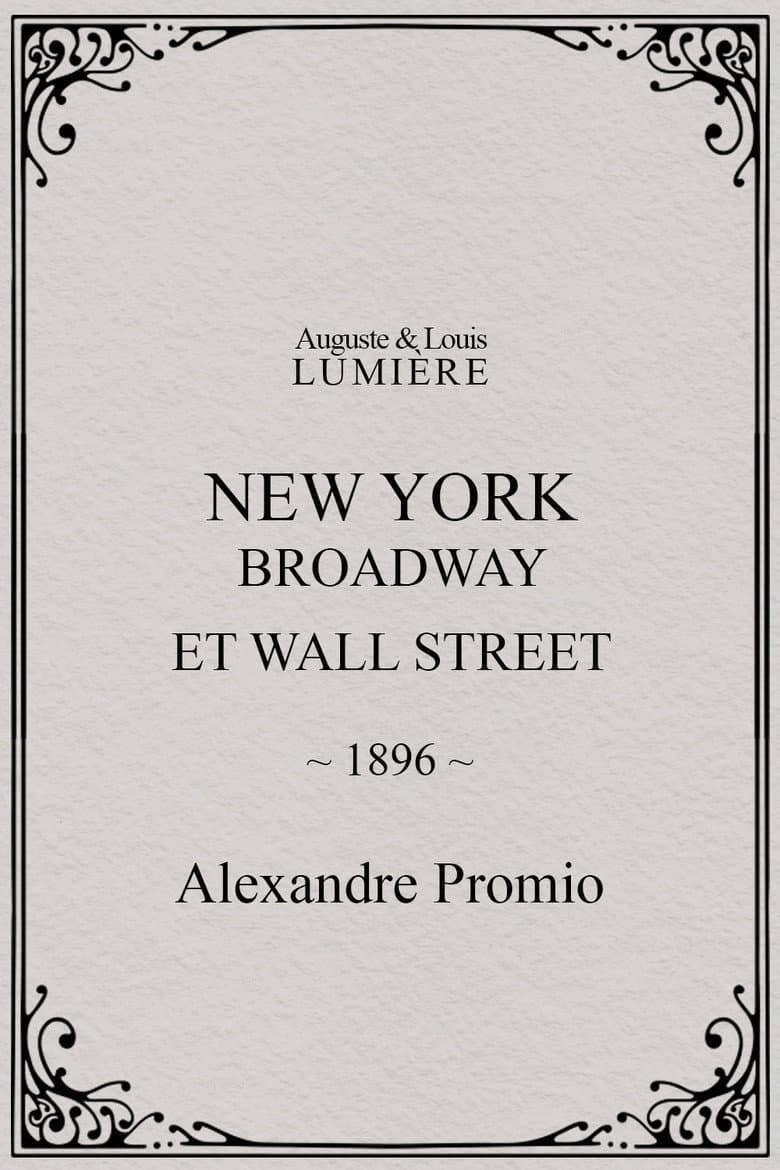 New York, Broadway and Wall Street poster