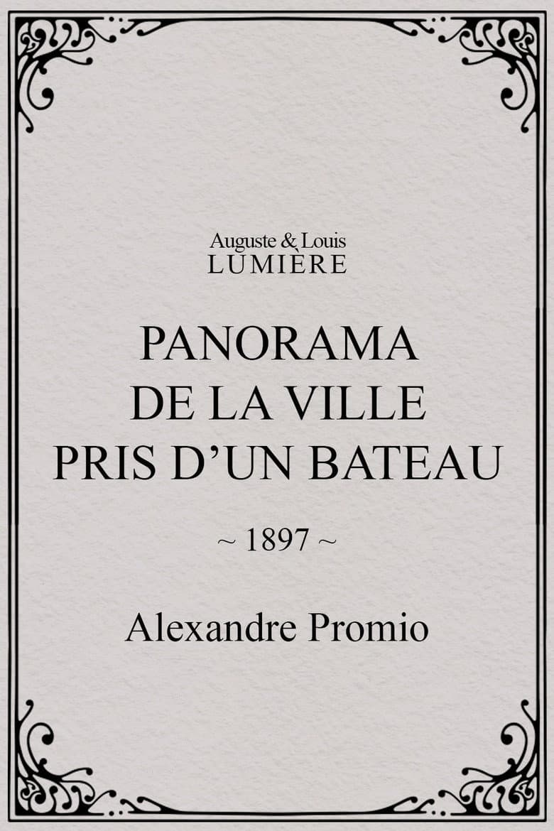 Panorama de la ville pris d’un bateau poster