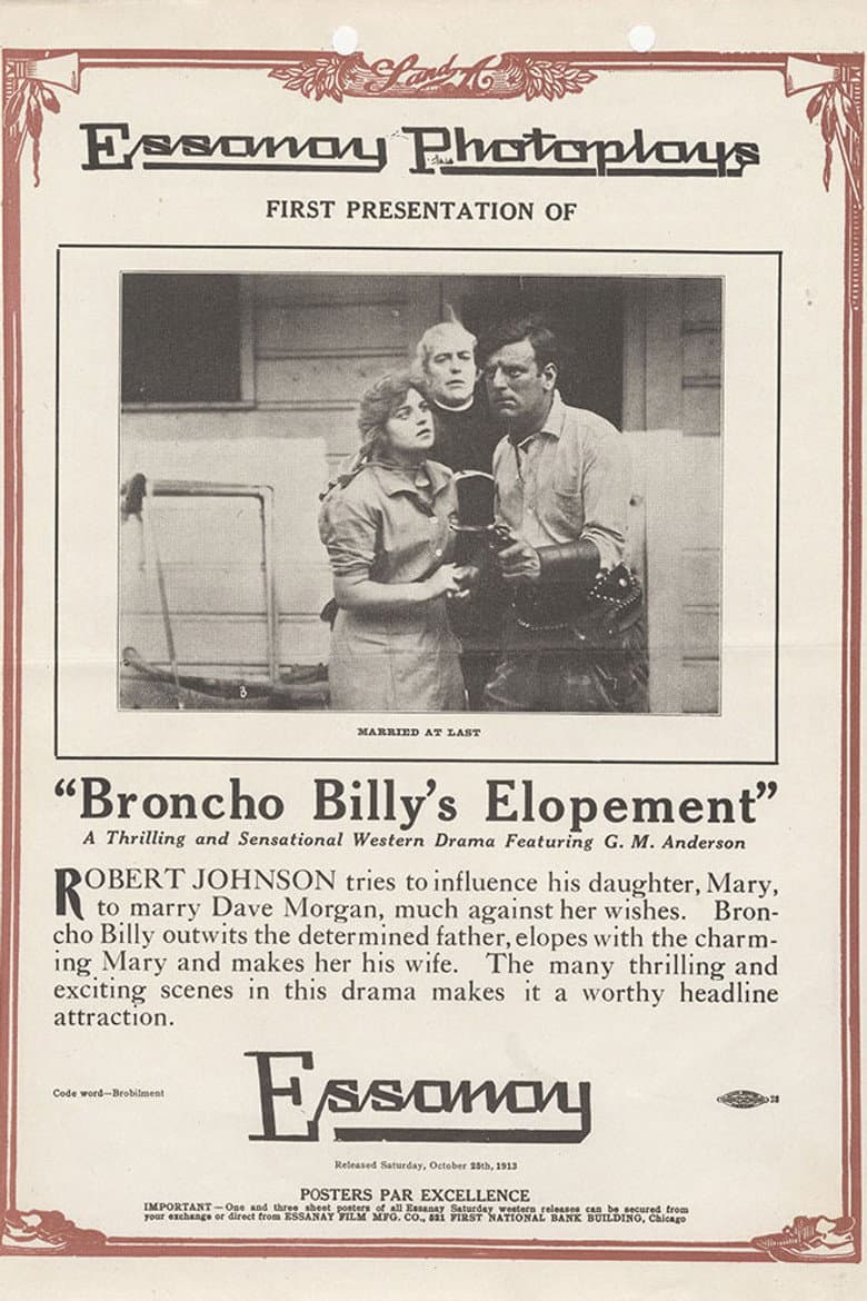 Broncho Billy's Elopement poster