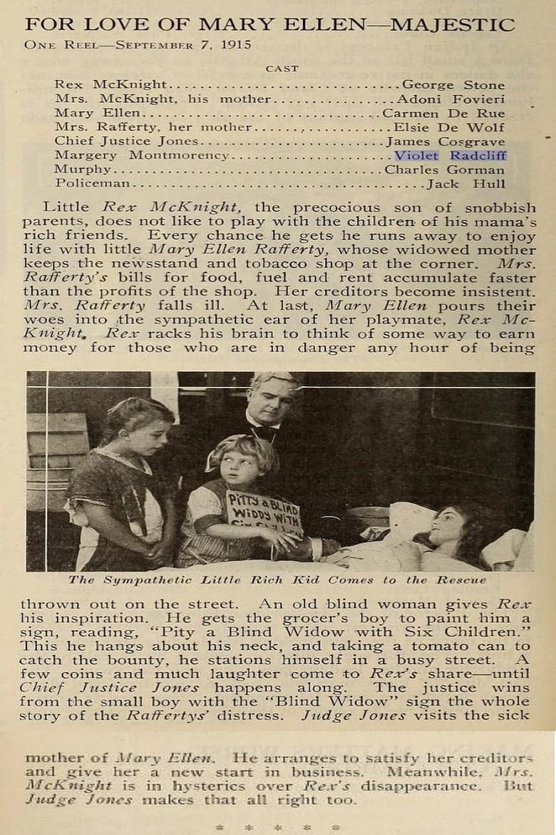 For Love of Mary Ellen poster