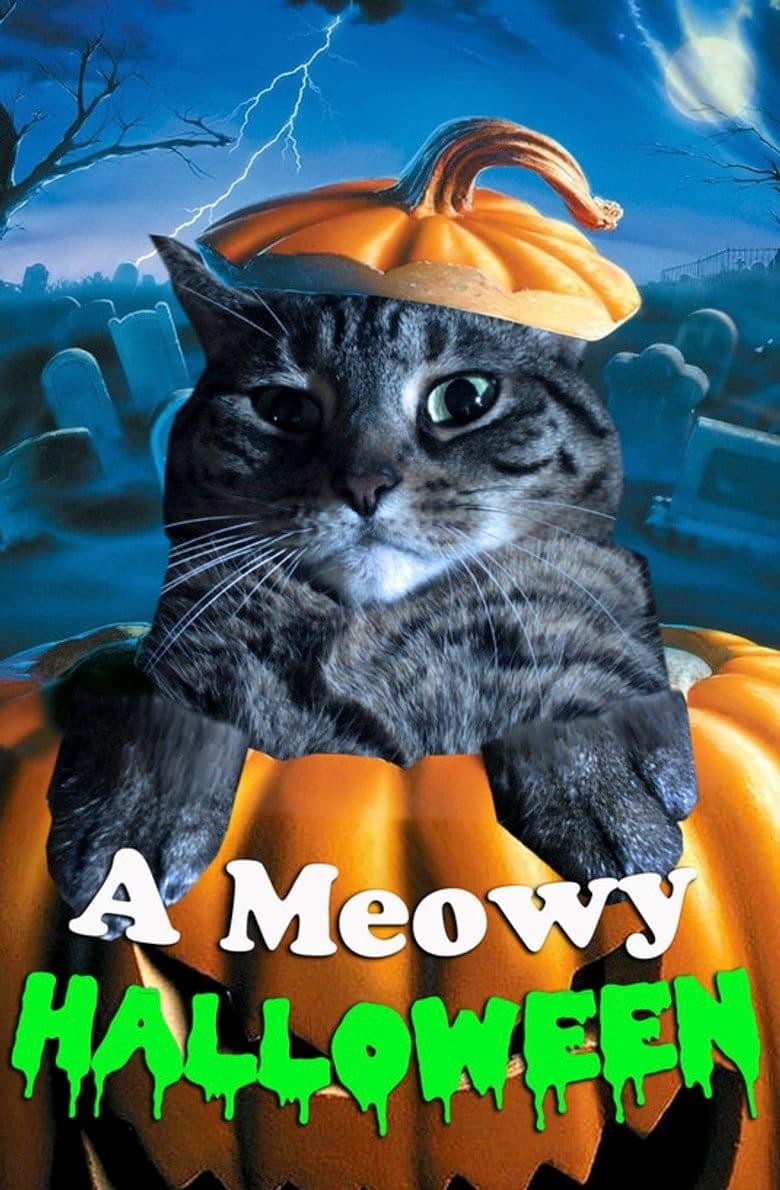 A Meowy Halloween poster