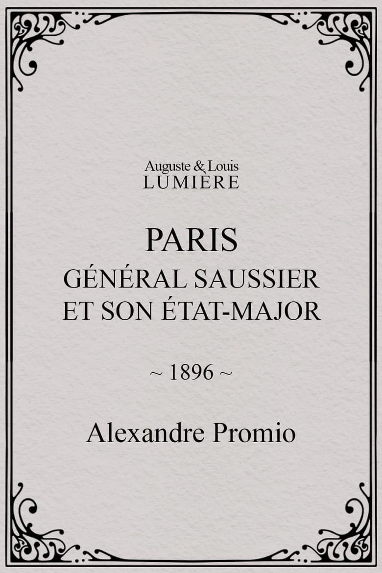 Paris : général Saussier et son état-major poster
