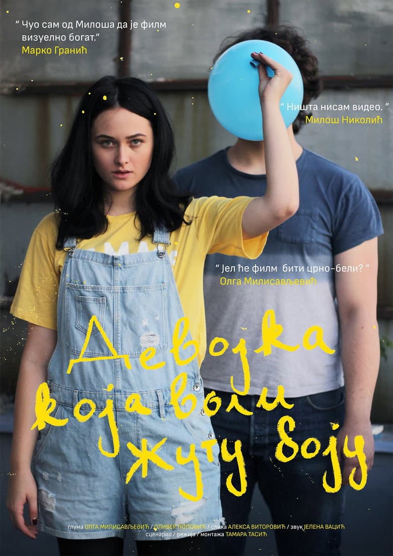 The girl who loves yellow poster