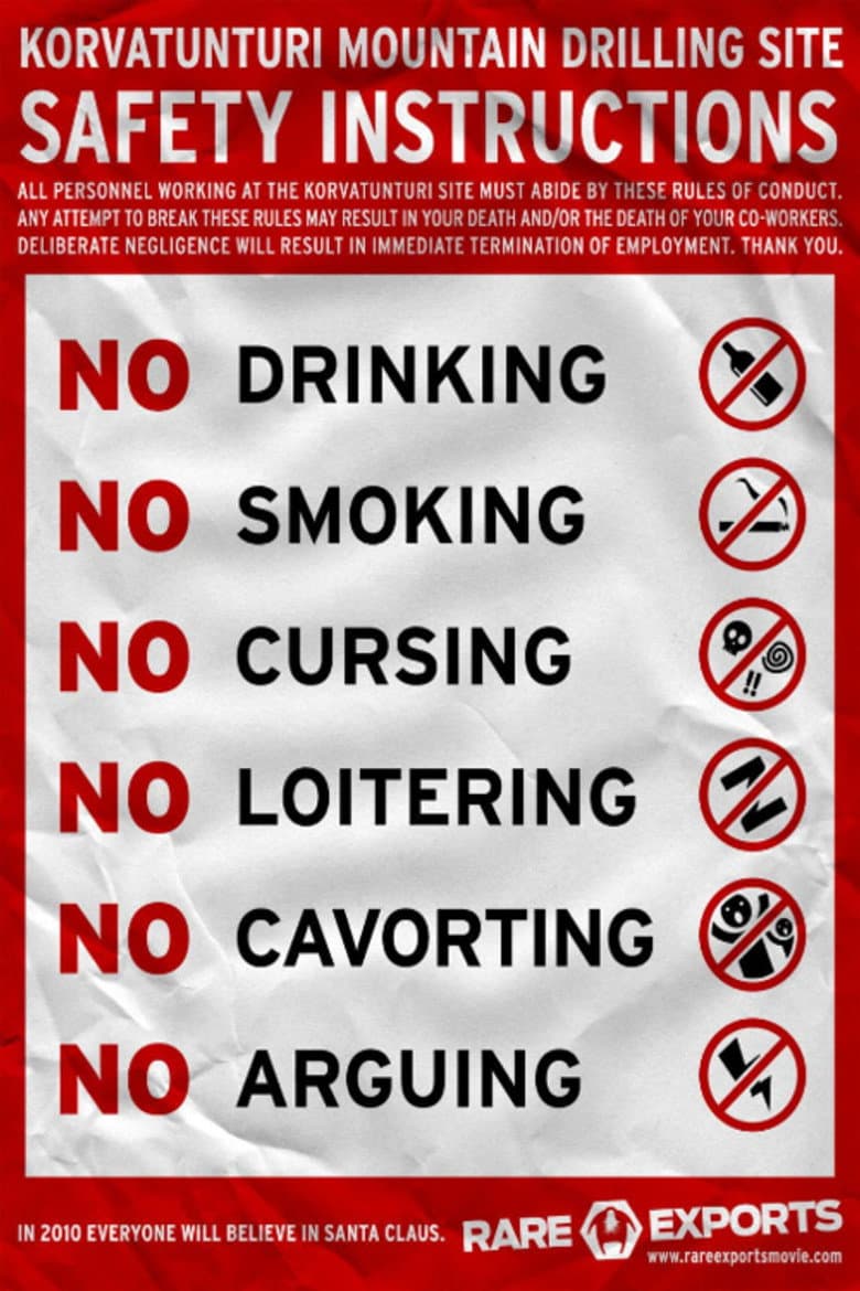 The Official Rare Exports Inc. Safety Instructions 2005 poster