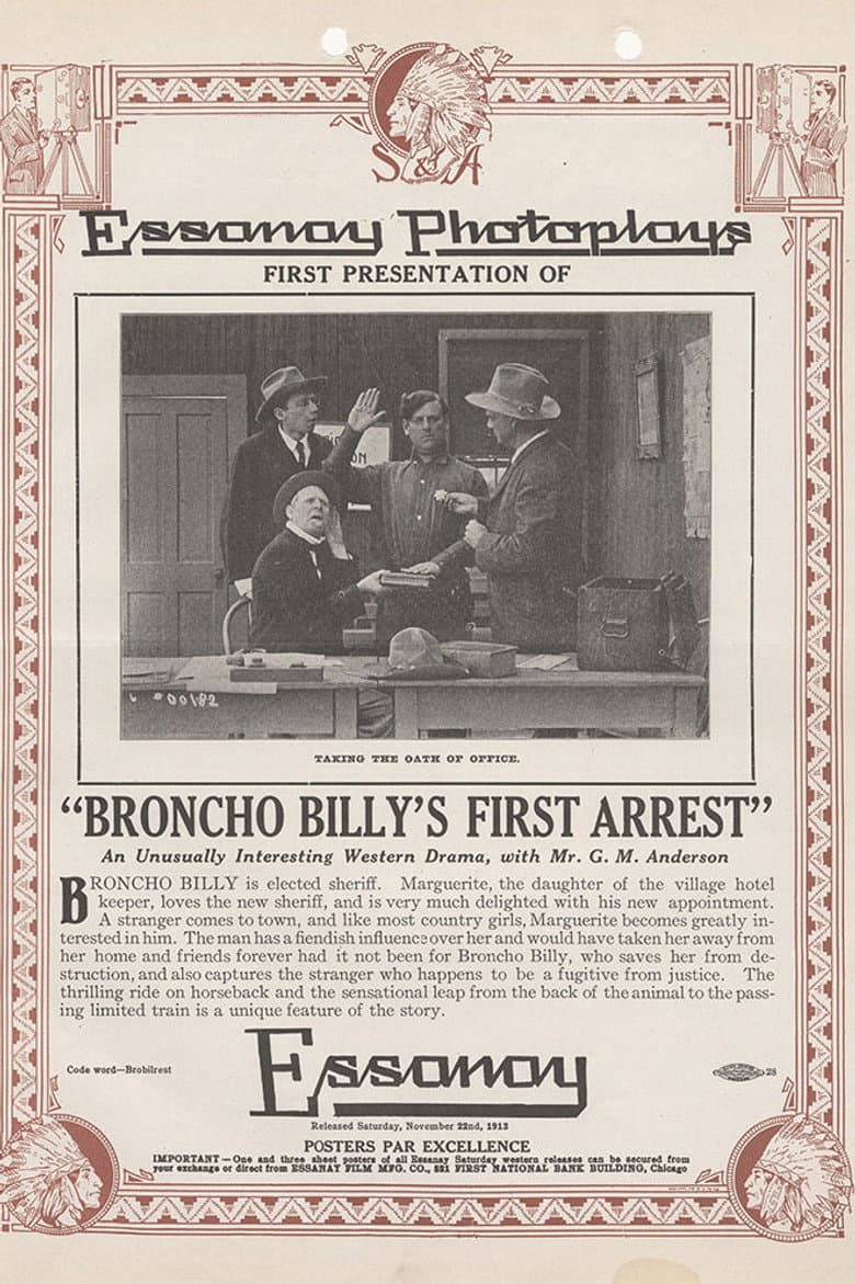 Broncho Billy's First Arrest poster