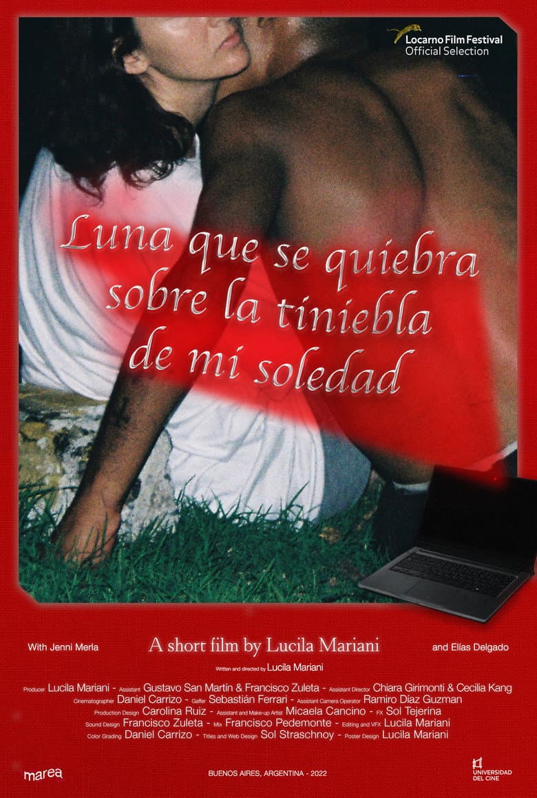 Moon that cracks over the darkness of my loneliness poster