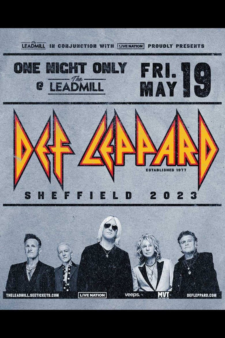 Def Leppard - Live at The Leadmill poster