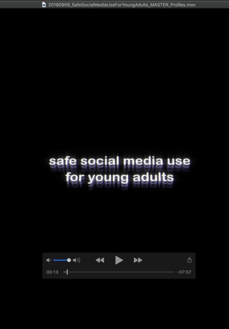 Safe Social Media Use for Young Adults poster