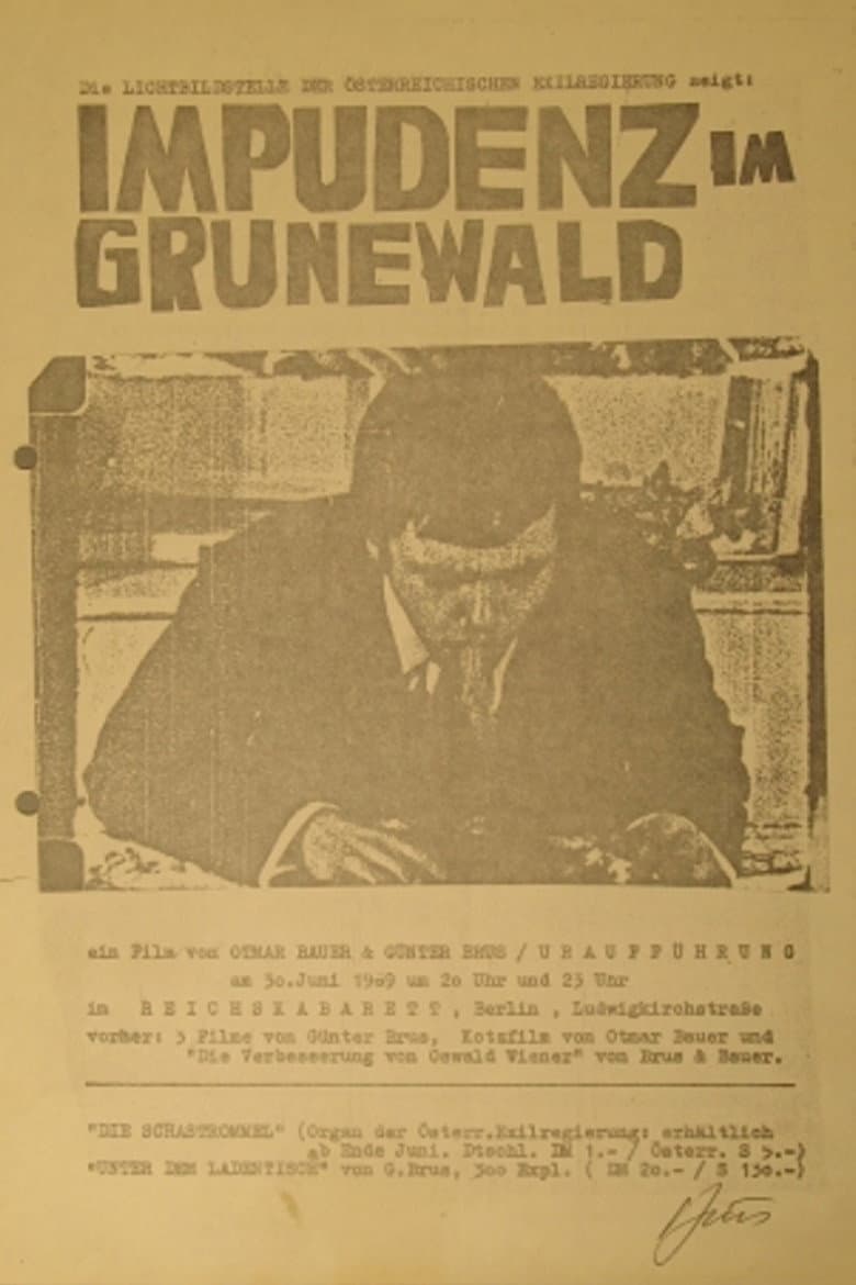 Impudence in Grunewald poster