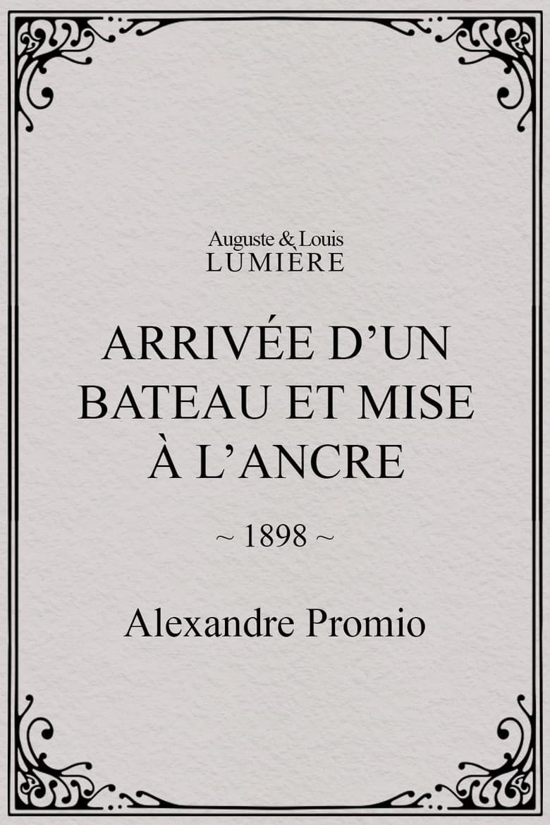 Arrivée d’un bateau et mise à l’ancre poster