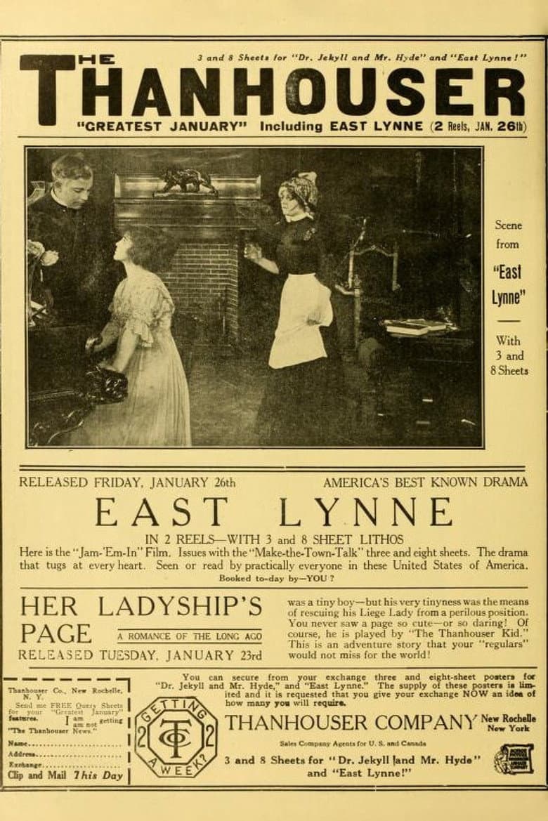 East Lynne poster