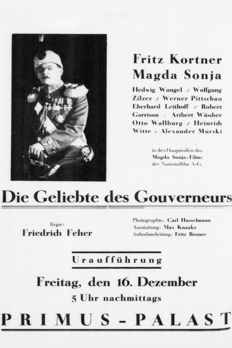 Die Geliebte des Gouverneurs poster