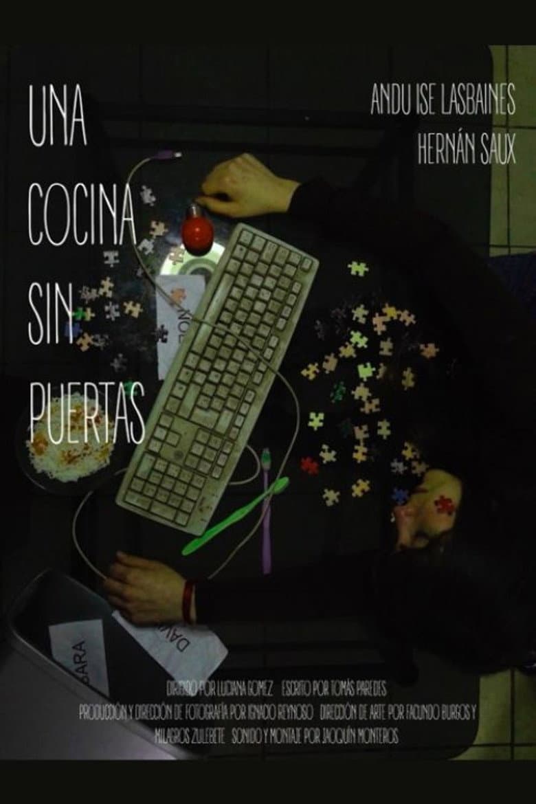 A kitchen without doors poster
