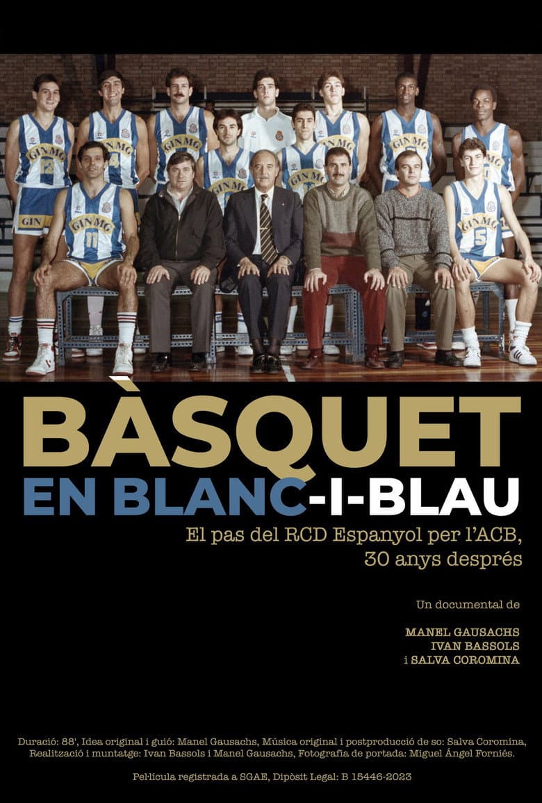 Bàsquet en blanc-i-blau poster