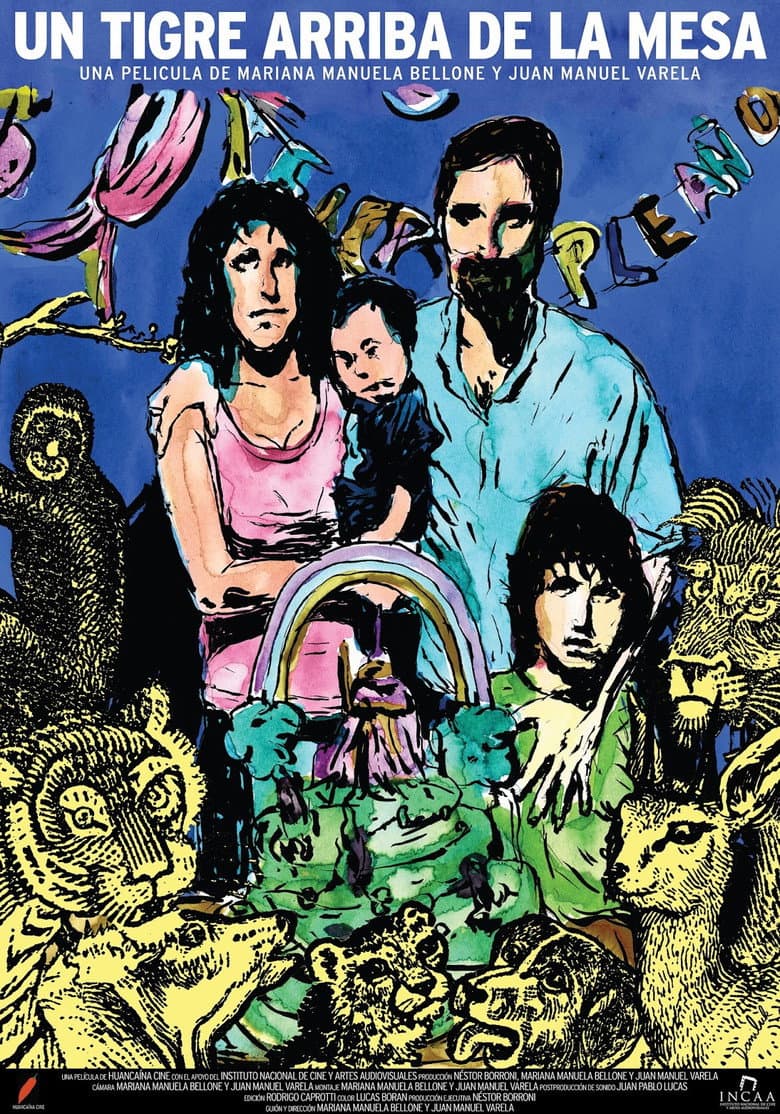 A tiger on the table poster