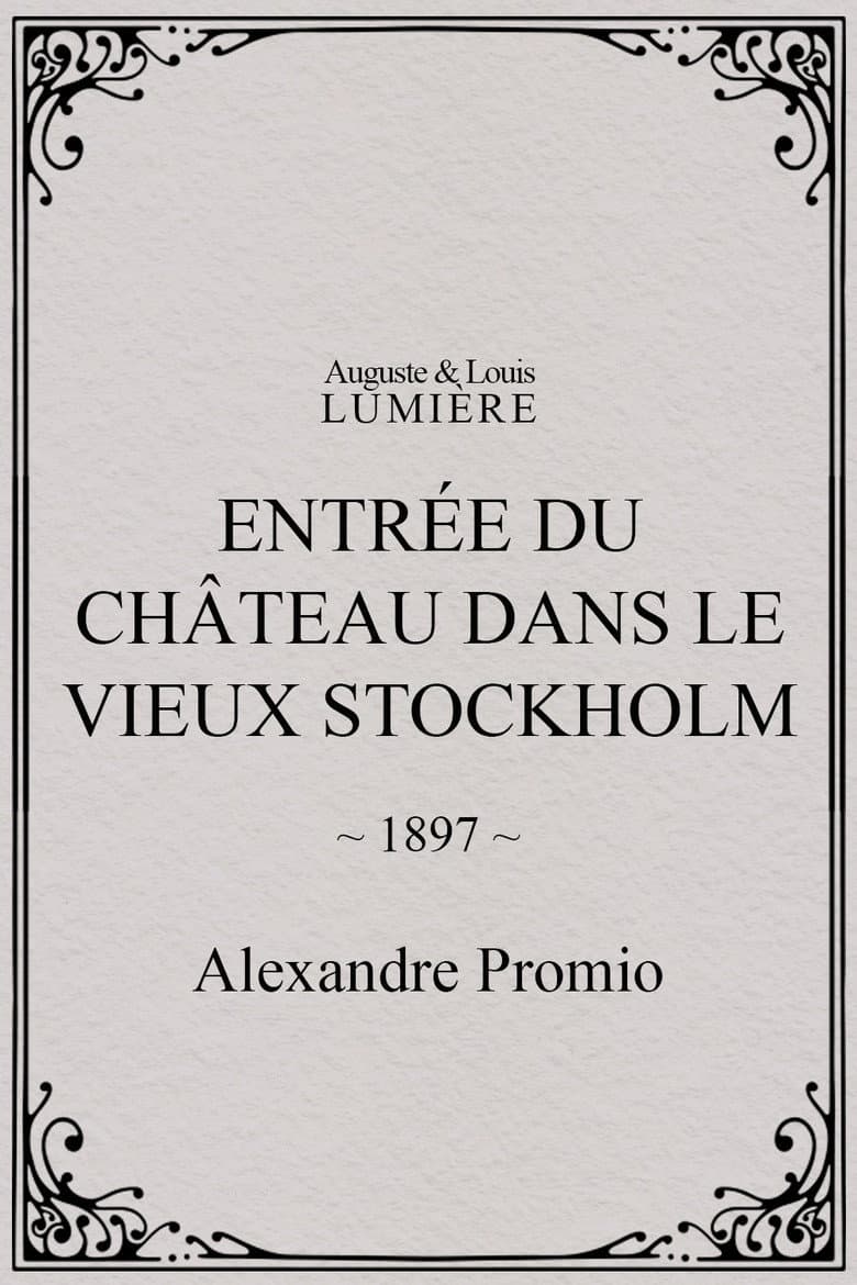 Entrée du château dans le vieux Stockholm poster