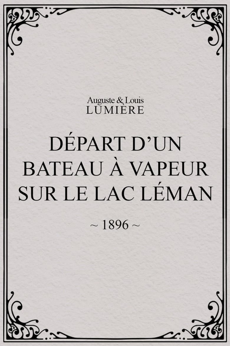 Départ d’un bateau à vapeur sur le lac Léman poster