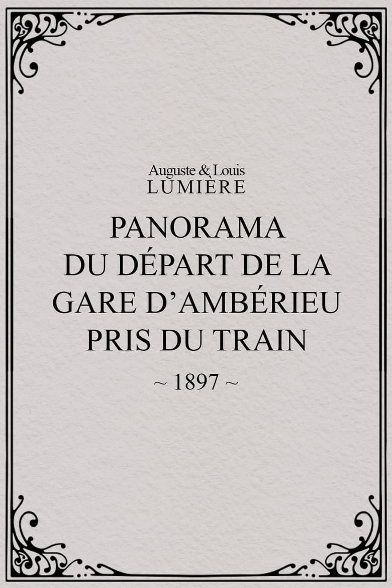 Panorama du départ de la gare d’Ambérieu pris du train (temps de neige) poster