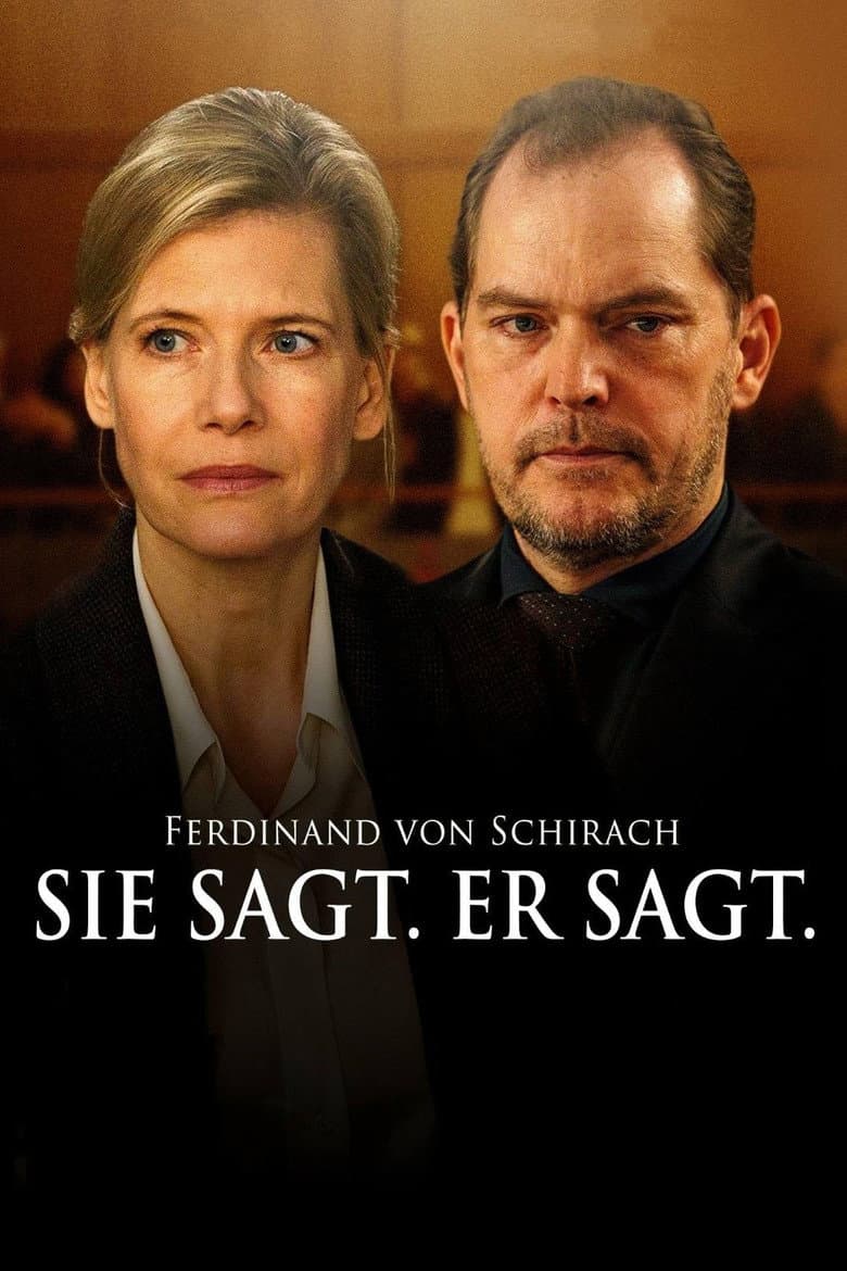 Sie sagt. Er sagt. poster