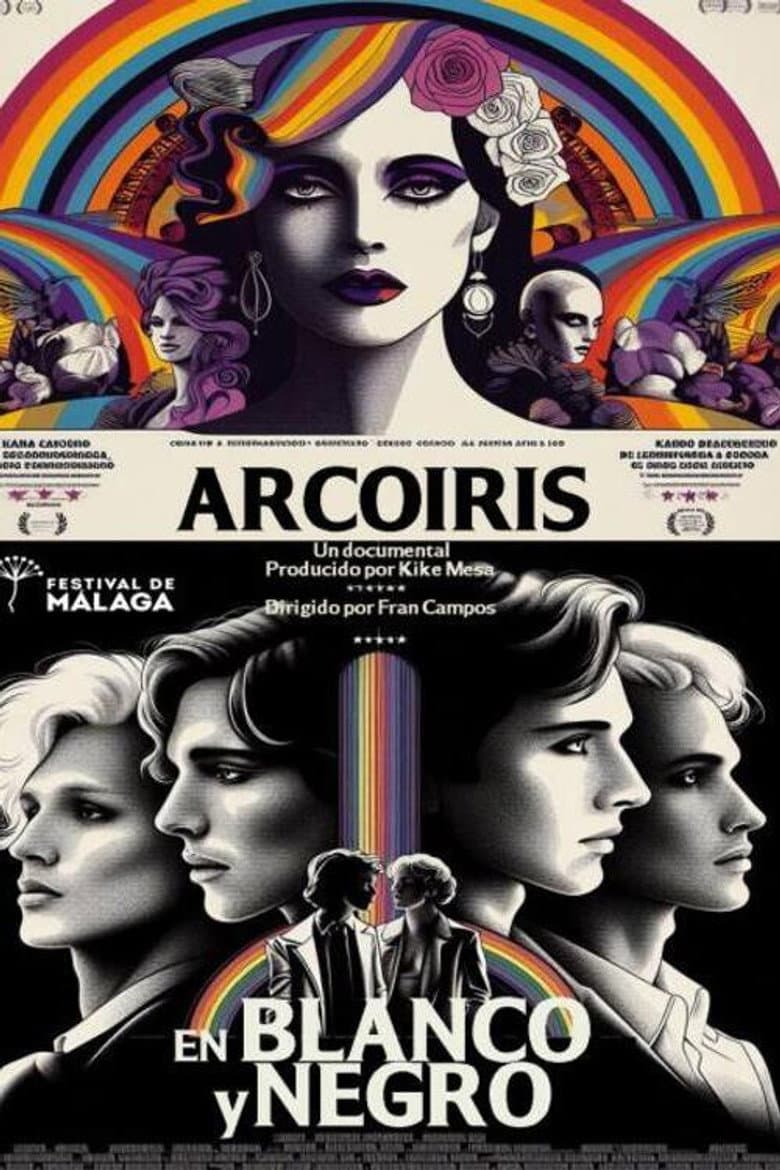 Rainbow in Black and White poster