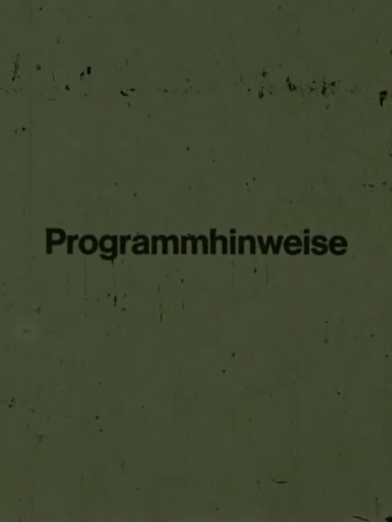 Programmhinweise poster