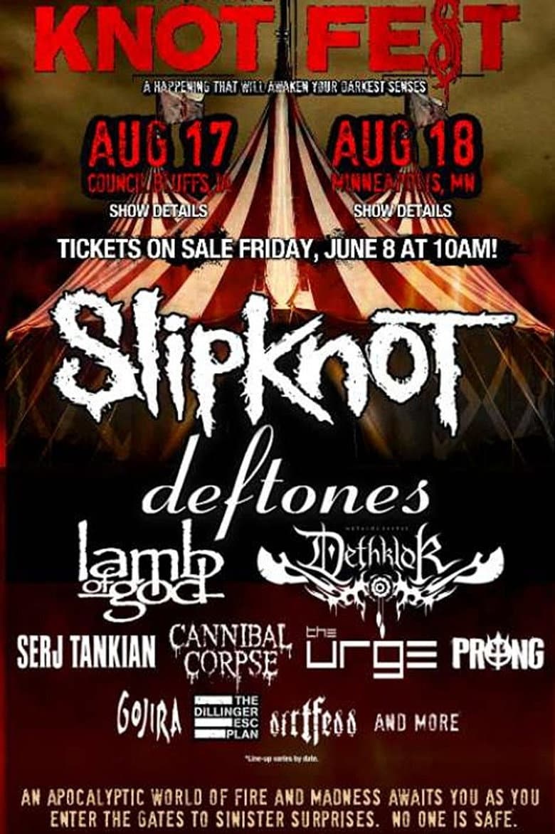 Slipknot - Live at Knotfest Minneapolis 2012 poster