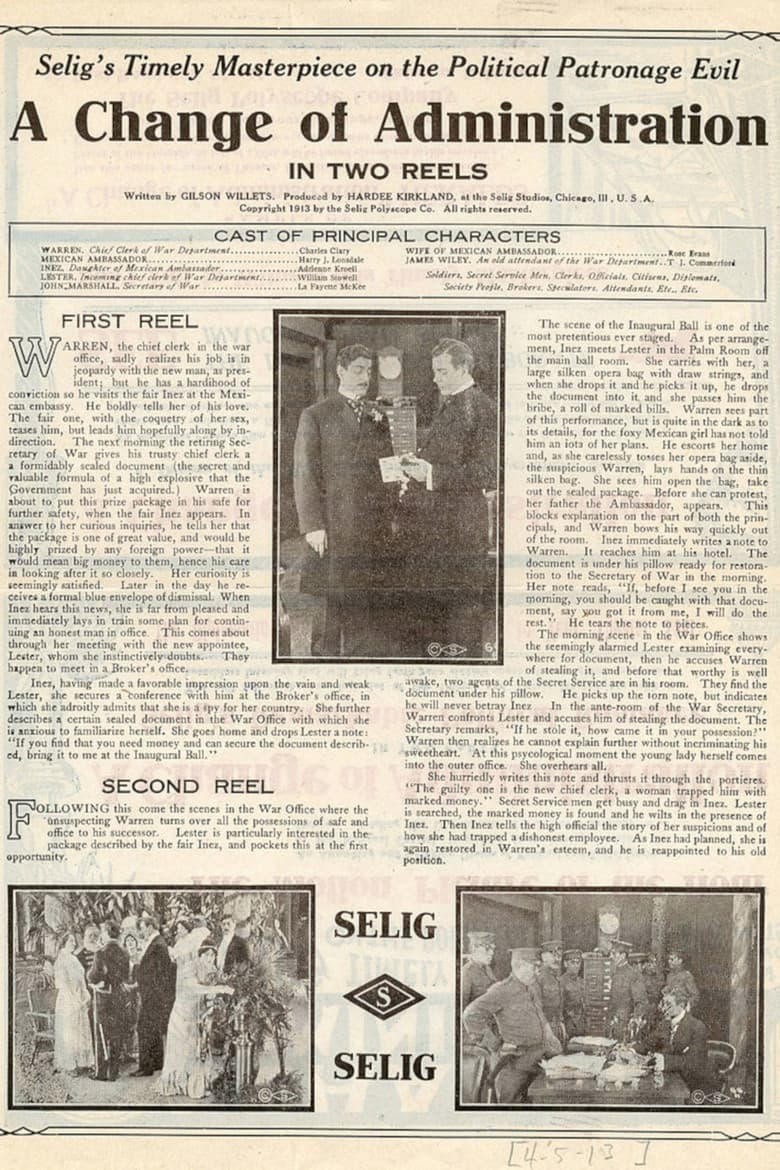 A Change of Administration poster