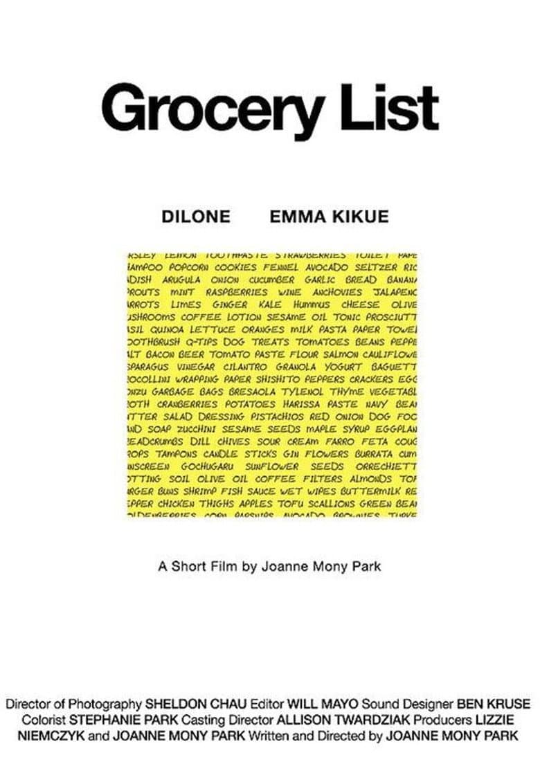 Grocery List poster