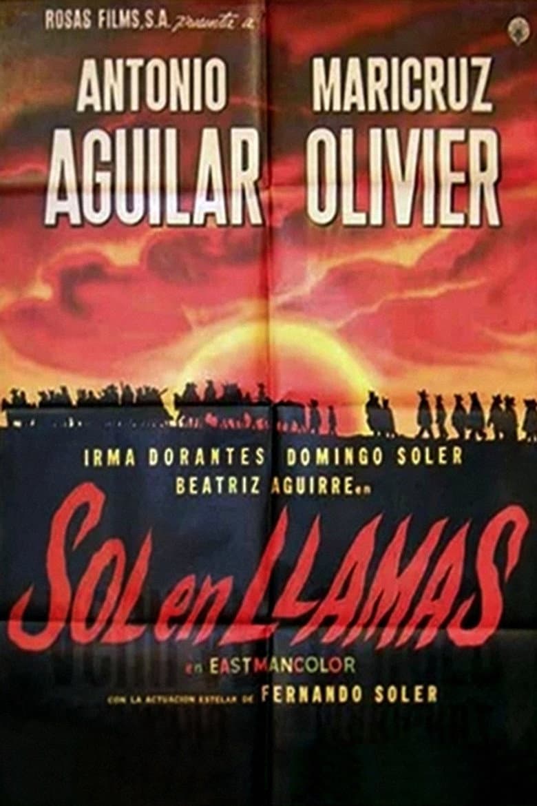Sol en llamas poster