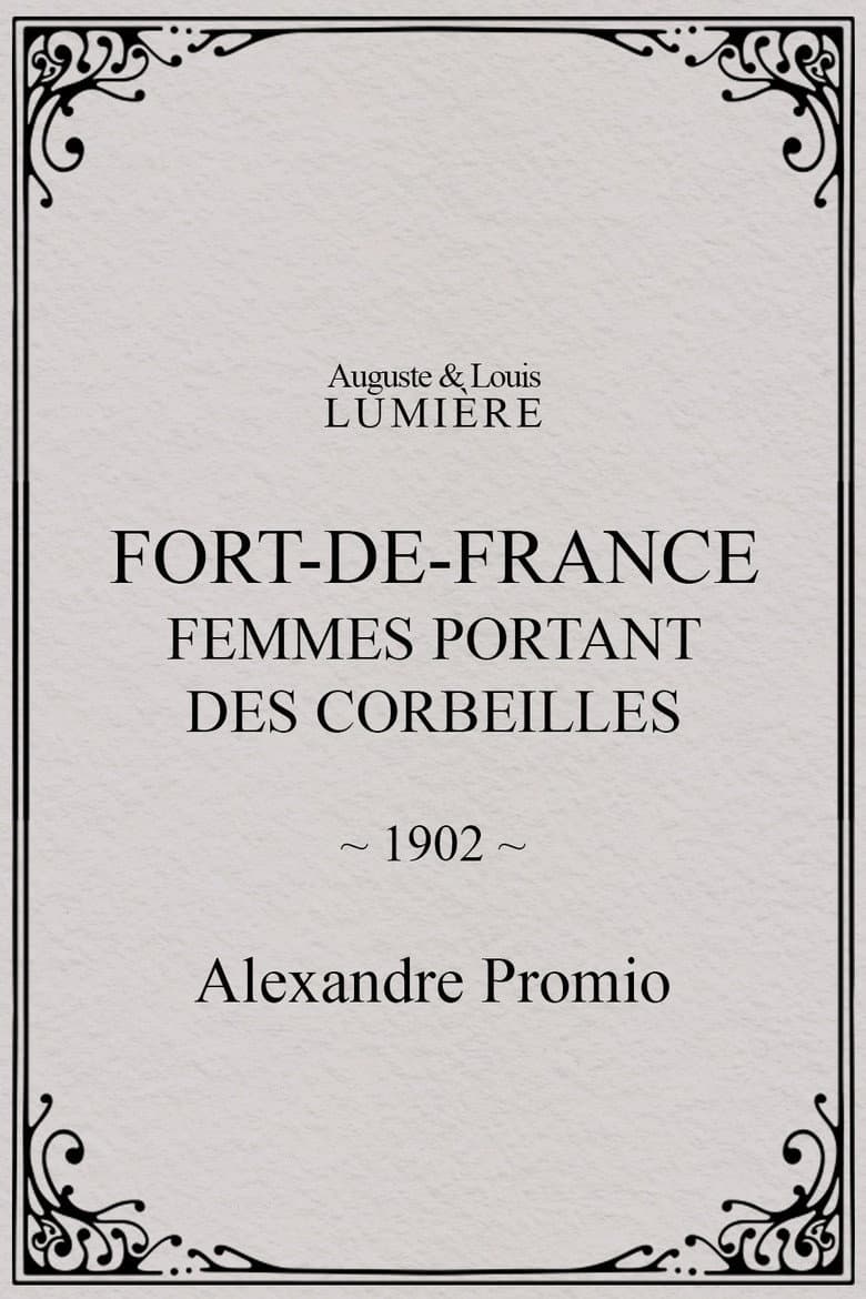 Fort-de-France : femmes portant des corbeilles poster