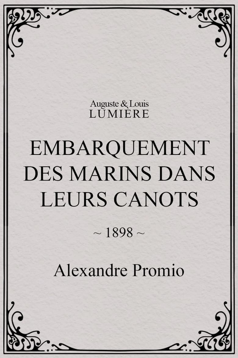 Embarquement des marins dans leurs canots poster